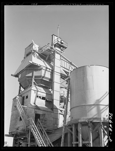 Concrete mixing plant at Bonneville Dam, Oregon