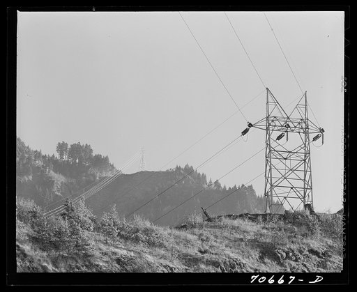 Crosscountry transmission of power from Bonneville Dam, Oregon