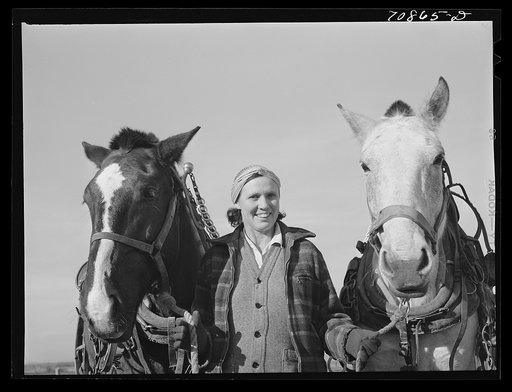 Untitled photo, possibly related to: Farm woman (widow) on Black Canyon Project. Canyon County, Idaho. The FSA (Farm Security Administration) gave her a loan