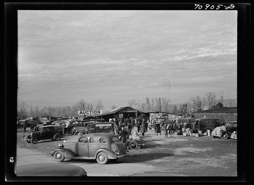 Untitled photo, possible related to : Auction of secondhand garments. Boise, Idaho