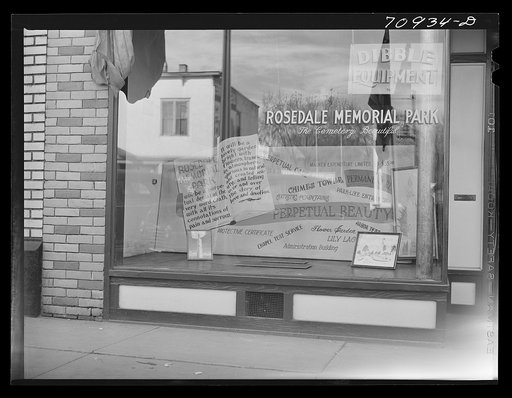 Untitled photo, possibly related to: Display advertising cemetery. Payette, Idaho