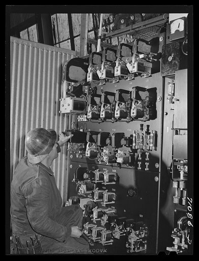 Switchboard. Shasta Dam, Shasta County, California