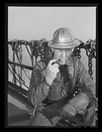 Workman at Shasta Dam. Shasta County, California