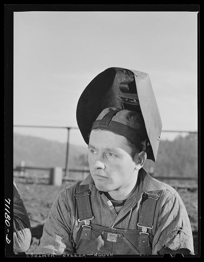 Worker. Shasta Dam, Shasta County, California