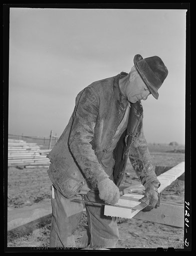 Mr. Palmer, who is building a house because he has a FSA (Farm Security Administration) real estate loan. Black Canyon Project, Canyon County, Idaho