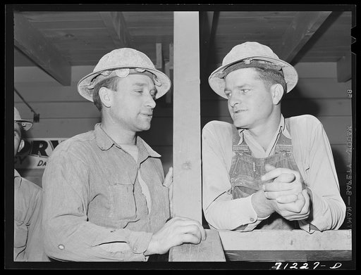 Untitled photo, possibly related to: Workmen. Shasta Dam, Shasta County, California