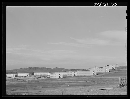 Untitled photo, possibly related to: FSA (Farm Security Administration) defense housing dormitories at Vallejo, California. These buildings are placed to provide maximum privacy and to take advantage of prevailing winds