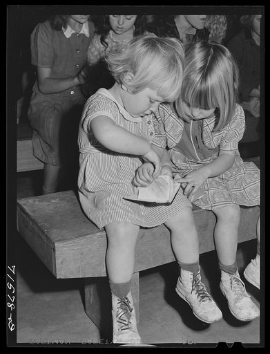 Woodville, California. FSA (Farm Security Administration) farm workers' community. Sunday school