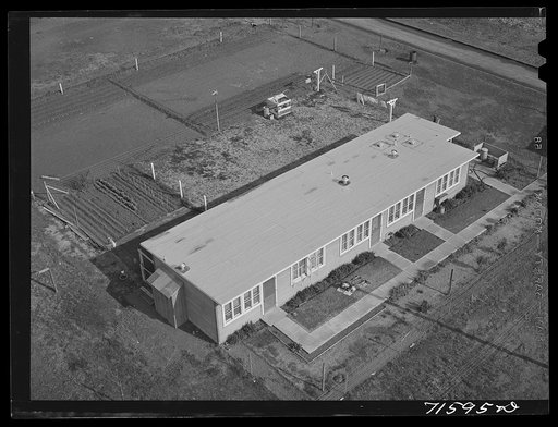 Woodville, California. FSA (Farm Security Administration) farm workers' community. Housing for the staff