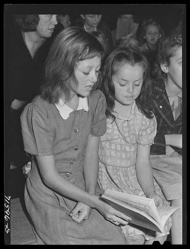 Woodville, California. FSA (Farm Security Administration) farm workers' community. Sunday school