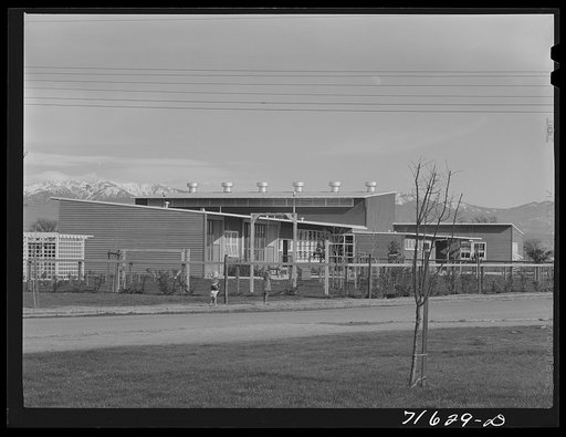 Untitled photo, possibly related to: Woodville, California. FSA (Farm Security Administration) farm workers' community. Community building