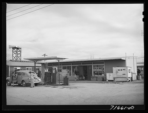 Untitled photo, possibly related to: Tulare County, California. FSA (Farm Security Administration) farm workers' camp. Cooperative grocery store