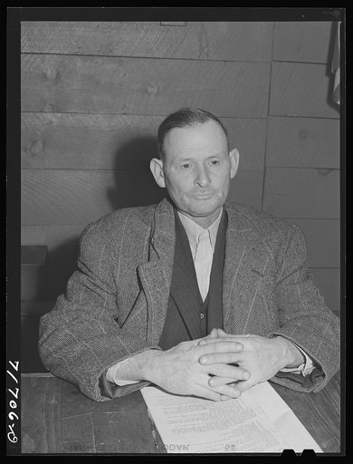 Untitled photo, possibly related to: Tulare County, California. FSA (Farm Security Administration) farm workers' camp. Meeting of the cooperative store board