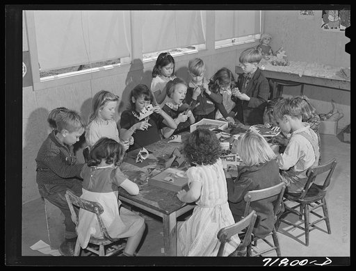 Tulare County, California. FSA (Farm Security Administration) farm workers' camp. Nursery school