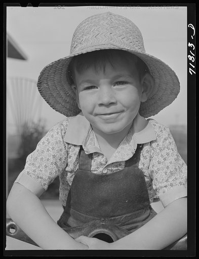 Woodville, California. FSA (Farm Security Administration) farm workers' community. Son of an agricultural worker