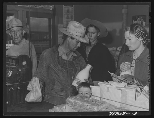 Untitled photo, possibly related to: Woodville, California. FSA (Farm Security Administration) farm workers' community. Interior of the cooperative store