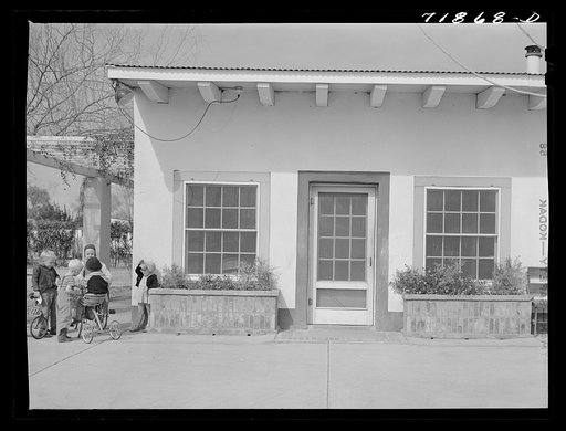 Phoenix, Arizona. Camelback farms. FSA (Farm Security Administration) project. Community buildings