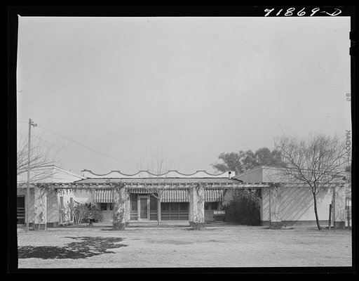 Community buildings at Camelback Farms, FSA (Farm Security Administration) project at Phoenix, Arizona