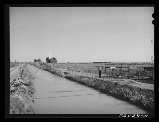 A main lateral irrigation ditch. Imperial County, California