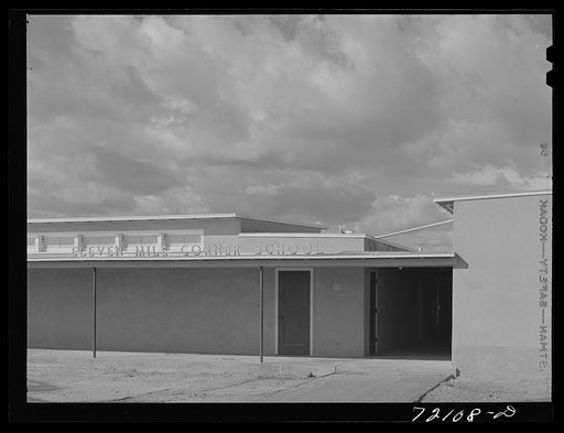 School at the FSA (Farm Security Administration) farm workers' community. Eleven Mile Corner, Arizona