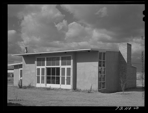 Home economics building, FSA (Farm Security Administration) farm workers' community. Eleven Mile Corner, Arizona