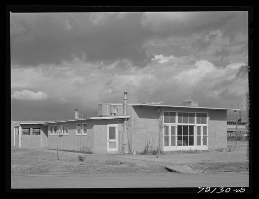 Home economics building at the FSA (Farm Security Administration) farm workers' community. Eleven Mile Corner, Arizona