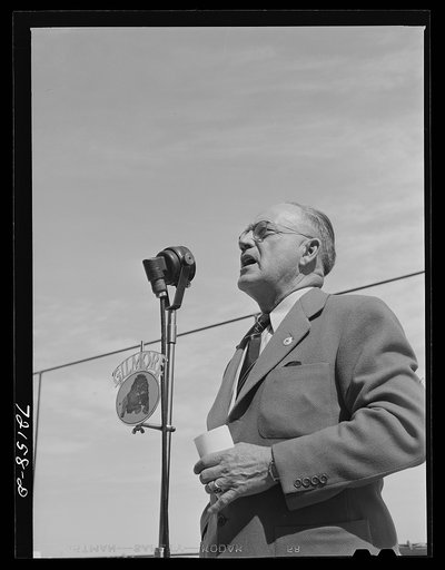 Speaker on Farm Bureau Day at the Imperial County Fair, California
