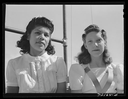 Members of the schoolchildren's victory chorus at the Imperial County Fair, California