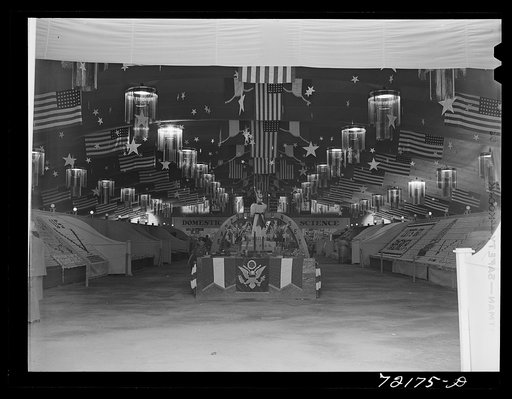 Untitled photo, possibly related to: Main exhibit hall at the Imperial County Fair, California