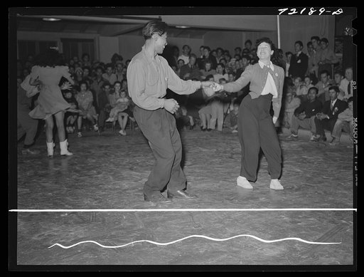 Jitterbug contest at the dance which closed the second annual field day at the FSA (Farm Security Administration) farm workers' community. Yuma, Arizona