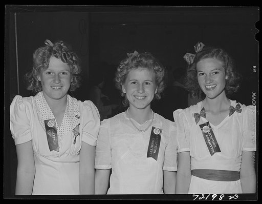 Members of the girls' reception committee at the second annual field day at the FSA (Farm Security Administration) farm workers' community. Yuma, Arizona