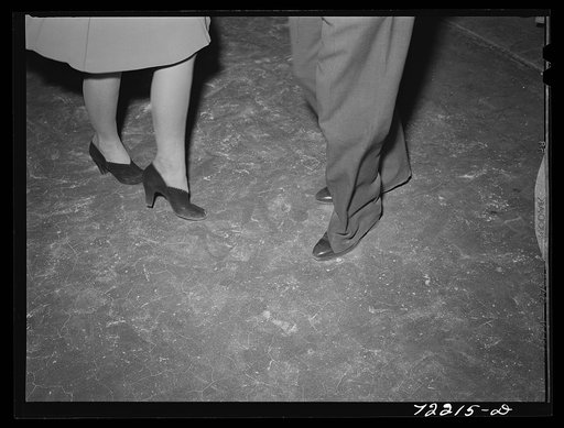 Untitled photo, possibly related to: Jitterbug contest at the dance which closed the second annual field day at the FSA (Farm Security Administration) farm workers' community. Yuma, Arizona. Some of the boys from a nearby Army camp were visitors for the day