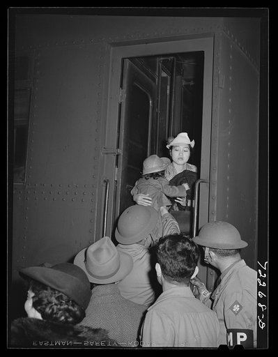 Los Angeles, California. The evacuation of Japanese-Americans from West coast areas under United States Army war emergency order