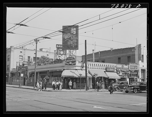 Los Angeles, California. Street scene in Little Tokyo