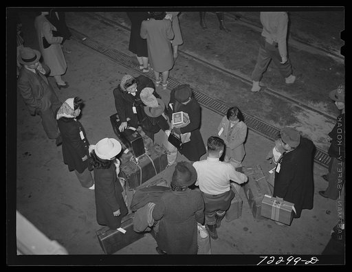 Los Angeles, California. The evacuation of Japanese-Americans from West coast areas under United States Army war emergency order