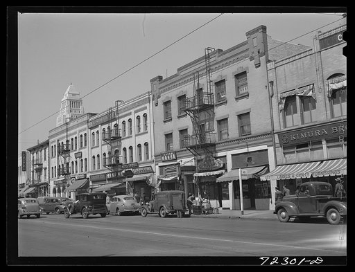 Los Angeles, California. Street scene in Little Tokyo