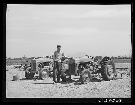 Los Angeles County, California. The evacuation of Japanese-Americans from West coast areas under United States Army war emergency order. Japanese farmer with some of his equipment which he wants to sell