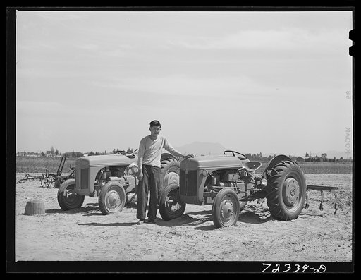 Untitled photo, possibly related to: Los Angeles County, California. The evacuation of Japanese-Americans from West coast areas under United States Army war emergency order. Japanese farmer with some of his equipment which he wants to sell