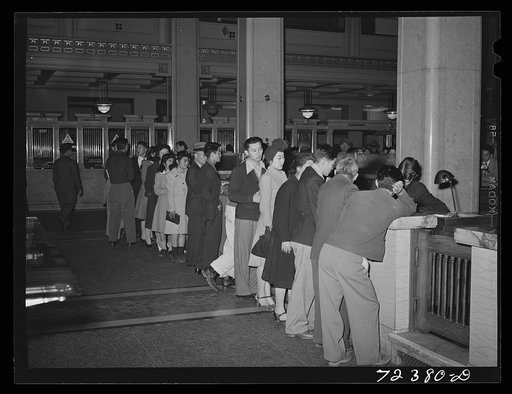 Los Angeles, California. The evacuation of Japanese-Americans from West coast areas under United States Army war emergency order