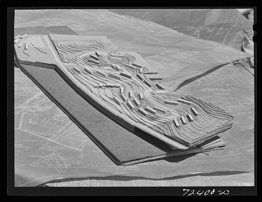 Untitled photo, possibly related to: Vallejo, California. FSA (Farm Security Administration) defense housing project. Site model