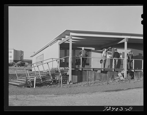 Untitled photo, possibly related to: Vallejo, California. FSA (Farm Security Administration) defense housing project. Administration building