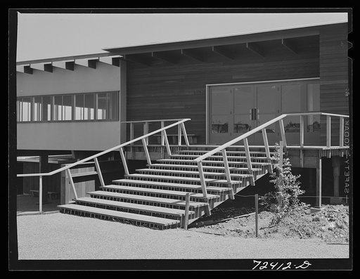 Vallejo, California. FSA (Farm Security Administration) defense housing project. Steps leading to the restaurant