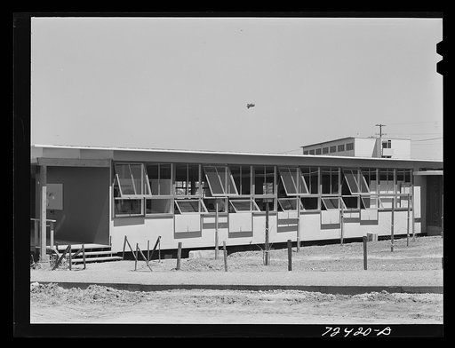 Vallejo, California. FSA (Farm Security Administration) defense housing project. Detail of the administration building