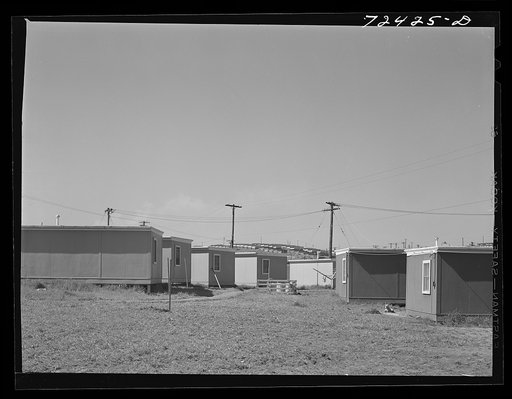 Untitled photo, possibly related to: Vallejo, California. FSA (Farm Security Administration) defense housing project. Single-family, demountable houses