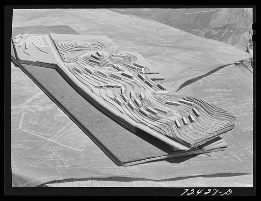 Untitled photo, possibly related to: Vallejo, California. FSA (Farm Security Administration) defense housing project. Site model