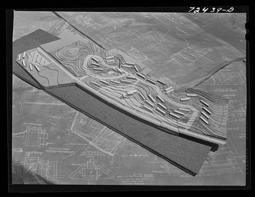 Untitled photo, possibly related to: Vallejo, California. FSA (Farm Security Administration) defense housing project. Site model