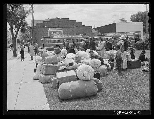 Salinas, California. Japanese-Americans leaving for reception center