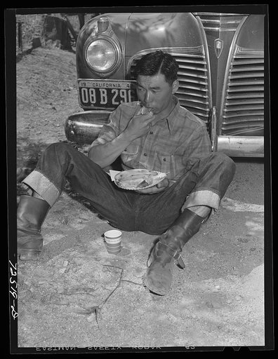 San Benito County, California. Japanese-Americans at picnic