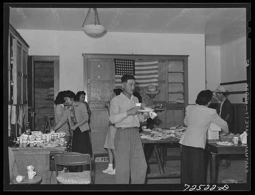 San Benito County, California. Picnic of Japanese-Americans a few days before their evacuation from this area
