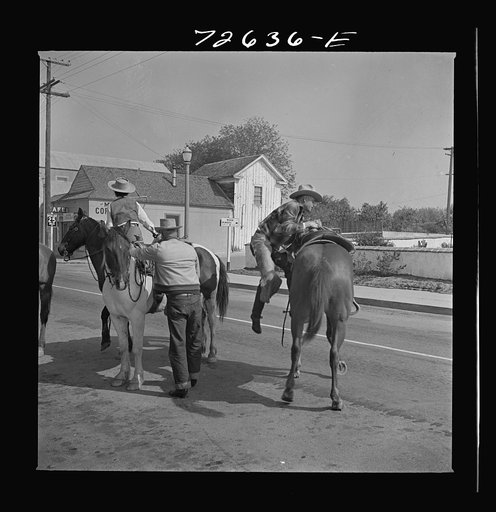 San Juan Bautista, California. Cowboys in town